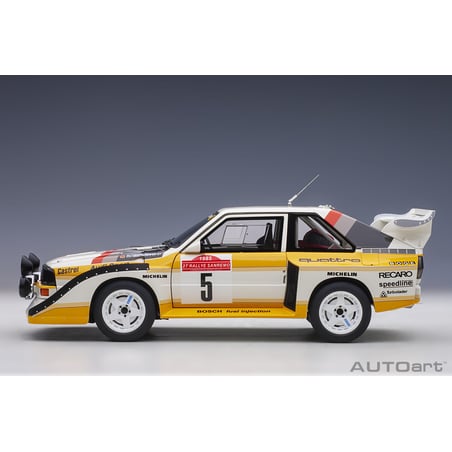 1/18 Audi Sport Quattro S1 Rally San Remo 1985 winner W. Röhrl/C. Geistdörfer No.5