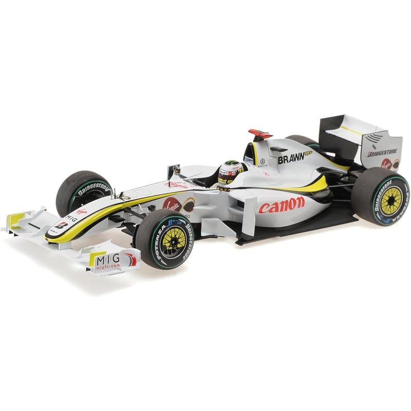 Minichamps 1/18 Brawn BGP 001 F1 No.22 Jenson Button 5th Singapore World Champion 2009