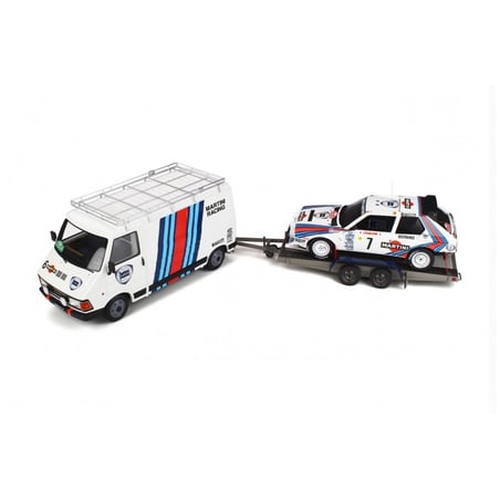 1:18 Set of Fiat 242 Van Series 2 Assistance Lancia Martini & Lancia Delta S4 Winner Rallye Monte-Carlo 1986 Gr.B No.7 Driver: