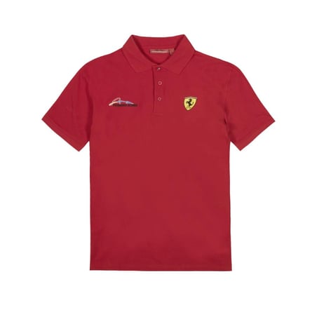 Ferrari Men's Polo Red Fernando Alonso Signature