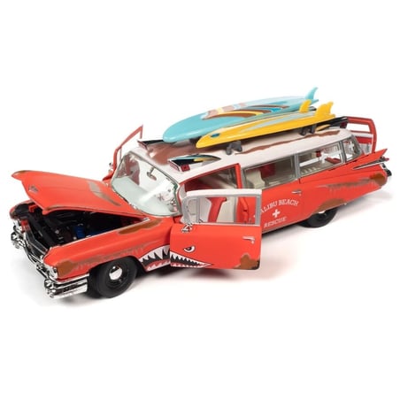 AutoWorld 1/18 Cadillac Eldorado Ambulance Surf Shark 1959