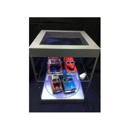 Triple9 1/18 Acrylic Showcase with LED lighting, mirror, and bottom Rotary table for 1/18 , 1/24, 1/43