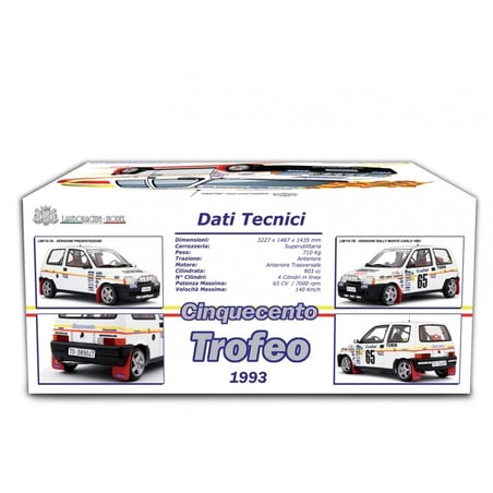 Laudo Racing 1/18 Fiat Cinquecento Trofeo No.65 Rally MonteCarlo A.Tumaini/A Viale 1993