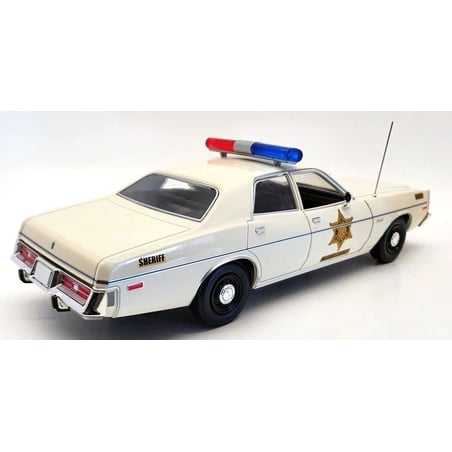 Greenlight 1/18 Dodge Coronet Police Car from the Dukes of Hazzard, Sheriff Rosco Purvis Coltrane 1975