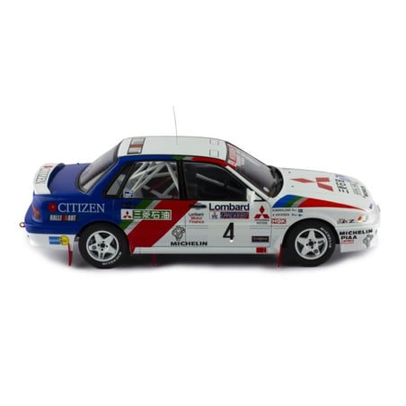 IXO 1/18 Mitsubishi Galant VR-4 No.3 2nd RAC Rallye 1990 Ari Vatanen/Bruno Berglund