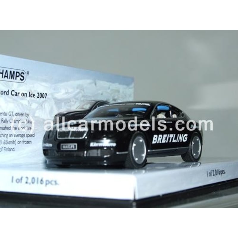 Minichamps 1/43 Bentley Continental GT World Record Car on Ice 2007 Juha Kankkunen