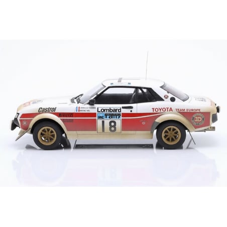 IXO 1/18  Toyota Celica 2000 GT (RA21) No.18 Rally  RAC J.L.Therier - M.Vial 1977 (with dirty effets)