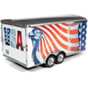 Autoworld 1/18 Closed trailer Star Spangled Banner USA Flag