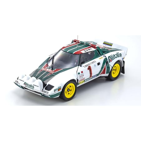 Kyosho 1/18 Lancia Stratos HF Alitalia, No.1, Winner Monte Carlo 1977(Night Version) S.Munari/S.Maiga