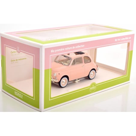 Norev 1/18 Fiat 500 L 1968 Pink with special birth pack