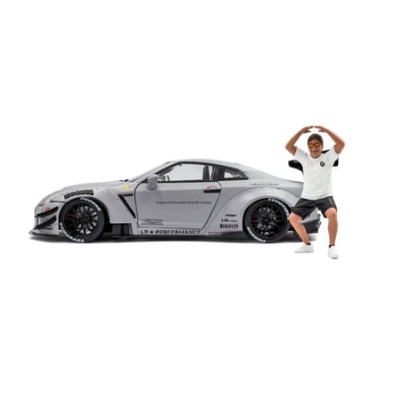 Solido 1/18  Nissan GT-R (R35) LBWK Bodykit Type 2.0 2024 with Wataru Kato-San figure