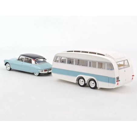 Norev 1/18 Citroën DS 19 1959 & Caravane Hénon