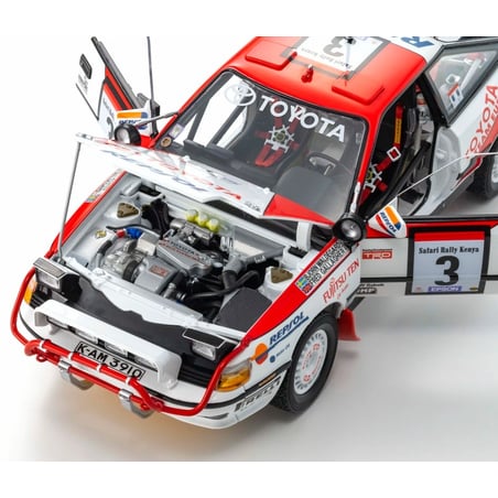 Kyosho 1/18 Toyota Celica GT-Four, Toyota Team, Night Race, No.3, Winner Rally Safari, Waldegard Bjorn /Gallagher Fred 1990