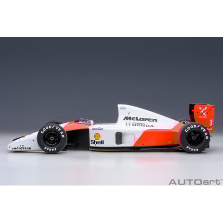 Autoart 1/18  McLaren Honda MP4/6 1991 No.1 World Champion 2nd Japan GP Ayrton Senna (with McLaren logo)
