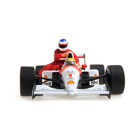 Minichamps 1/18 McLaren Honda MP4/6 No.1 1991 Mexico GP Ayrton Senna with Jean Alesi Riding