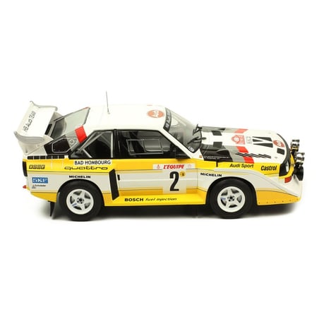 IXO 1/18 Audi Sport Quatro S1 No.2 Rally Monte Carlo 1986 W. Röhrl C. Geistdörfer