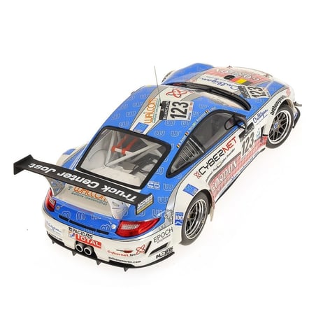 Minichamps 1/18 Porsche 911 GT3 R Muhlner Motorsport 24h Spa 2011 Fumal/Thiry/Rosenblad/Lefort