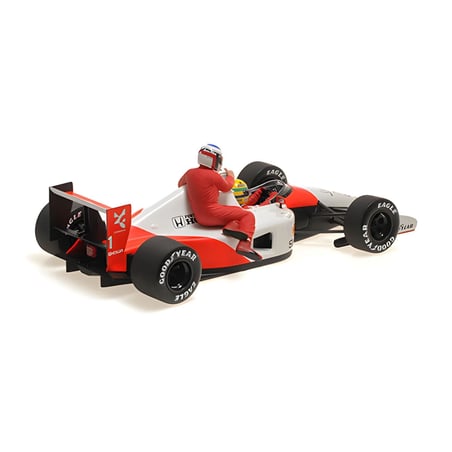 Minichamps 1/18 McLaren Honda MP4/6 No.1 1991 Mexico GP Ayrton Senna with Jean Alesi Riding