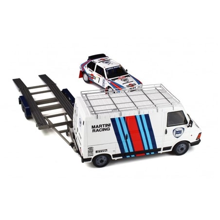1:18 Set of Fiat 242 Van Series 2 Assistance Lancia Martini & Lancia Delta S4 Winner Rallye Monte-Carlo 1986 Gr.B No.7 Driver: