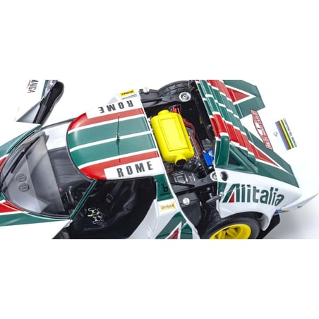 Kyosho 1/18 Lancia Stratos HF Alitalia, No.1, Winner Monte Carlo 1977(Night Version) S.Munari/S.Maiga