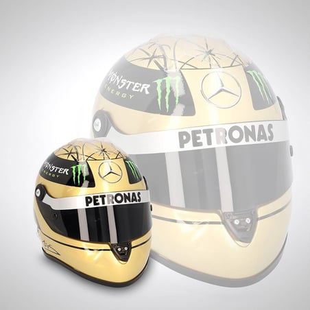 1:2 Michael Schumacher Gold Edition 20 Years F1 1991-2001 Special Edition Helmet Replica 2011 F1 Replica Helmet (Schuberth)