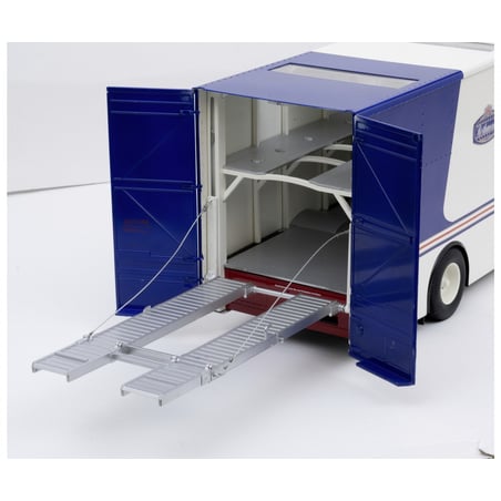 Schuco 1/18 Mercedes Benz  O317 Truck Car Transporter Porsche Rothmans Racing Team 1984