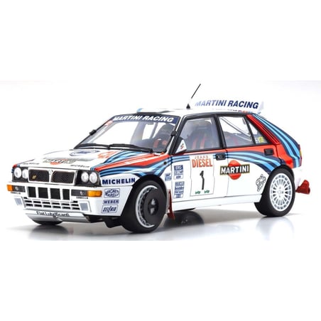 Kyosho 1/18 Lancia Delta HF Integrale 1992 San Remo No.1 Martini Racing Juha Kankkunen /Juha Piironen