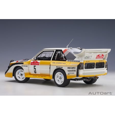 1/18 Audi Sport Quattro S1 Rally San Remo 1985 winner W. Röhrl/C. Geistdörfer No.5