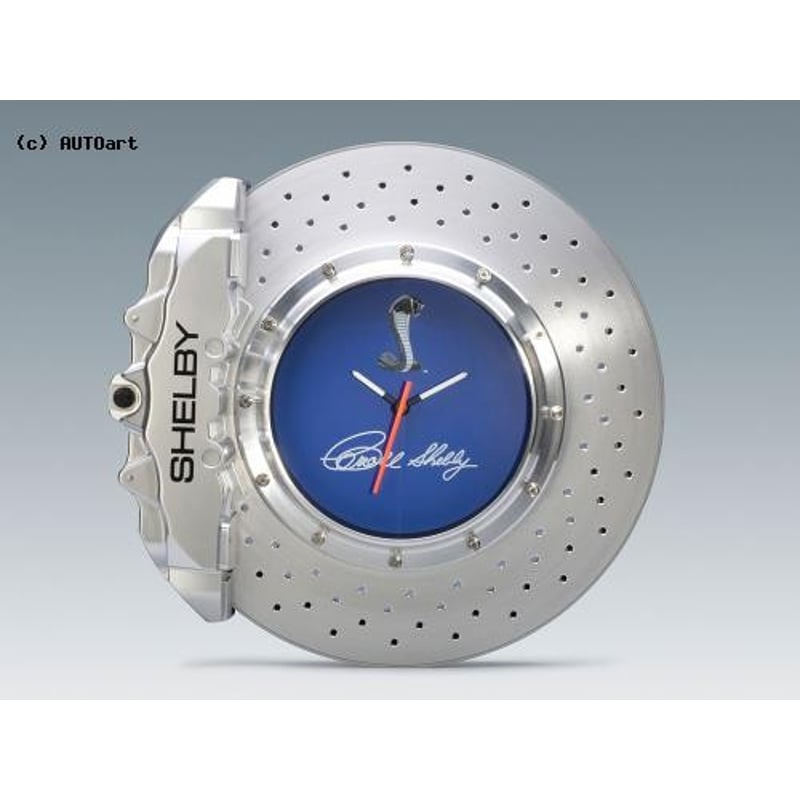 1:18 Brake Disc Clock 8 - Pot Caliper- 380 MM Brake Disc with Shelby Logo and CARROLL SHELBY Signature under the clock Frame (A