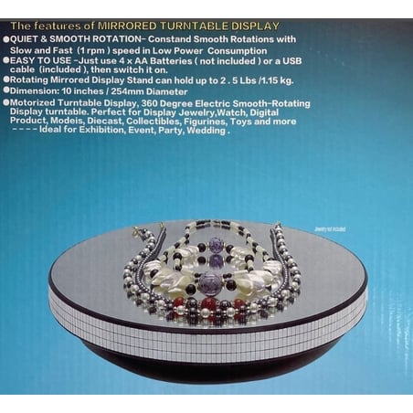 Triple9 1/18 or 1/24 Rotary Base Stand with Mirror Surface use of batteries or USB cable
