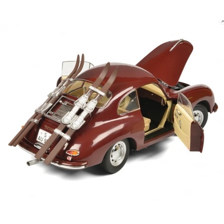 1/18 Porsche 356 A Carrera Coupe "Skiurlaub" with Luggage Rack and 2 pairs of Ski
