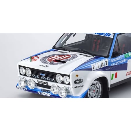 Kyosho 1/18 Fiat 131 Abarth Works Olio No.5 Winner Rally Portugal 1980 W. Rohrl / C.Geistdorfer