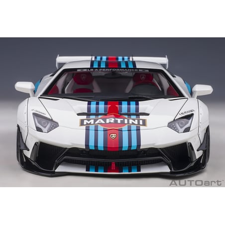 Autoart 1/18 Lamborghini Aventador Liberty Walk LB-Works Limited Edition Martini Livery