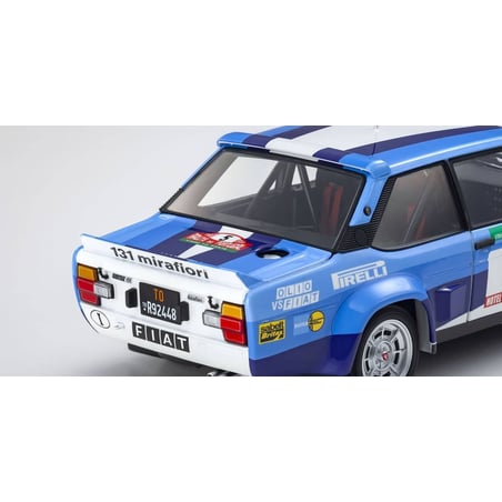 Kyosho 1/18 Fiat 131 Abarth Works Olio No.5 Winner Rally Portugal 1980 W. Rohrl / C.Geistdorfer