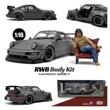 Solido 1/18 Porsche 911 (964) RWB Rauh-Welt Bodykit 2024 with Akira Naka figure