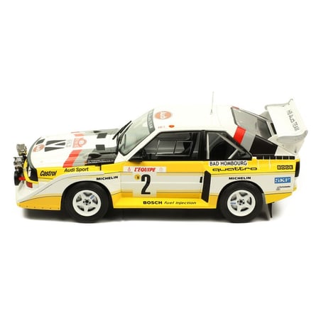 IXO 1/18 Audi Sport Quatro S1 No.2 Rally Monte Carlo 1986 W. Röhrl C. Geistdörfer
