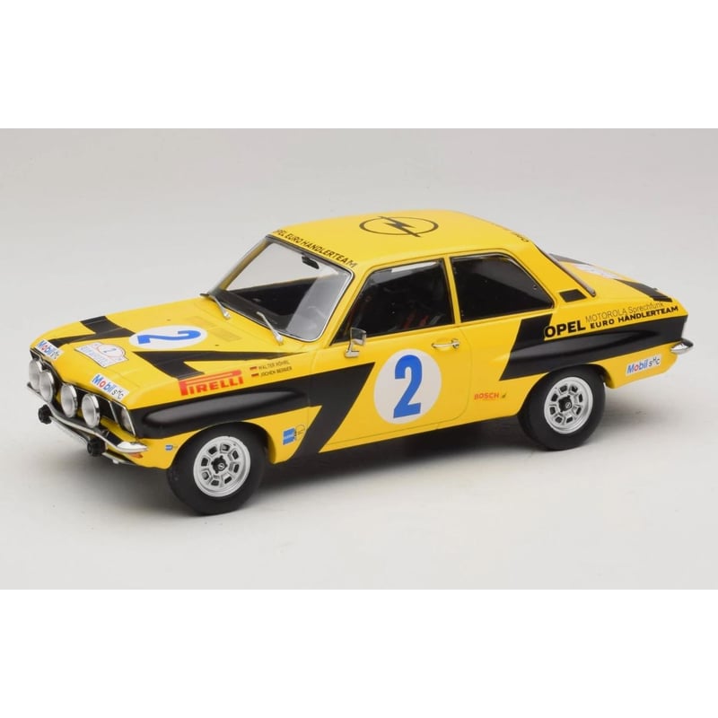 MCG 1/18 Opel Ascona A, 1.9 SR No.2, Rally Acropolis Rally (Night Version) 1975, W.Röhrl/Berger