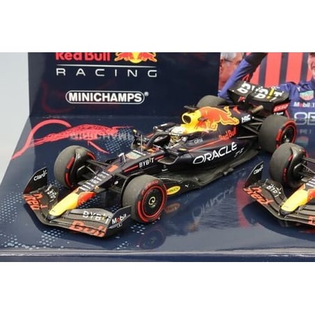 Minichamps 1/43 Oracle Red Bull Racing RB18  F1 Emilia Romagna GP 2022, Max Verstappen Winner / Sergio Perez 2nd Place