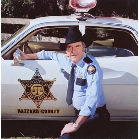 Greenlight 1/18 Dodge Coronet Police Car from the Dukes of Hazzard, Sheriff Rosco Purvis Coltrane 1975