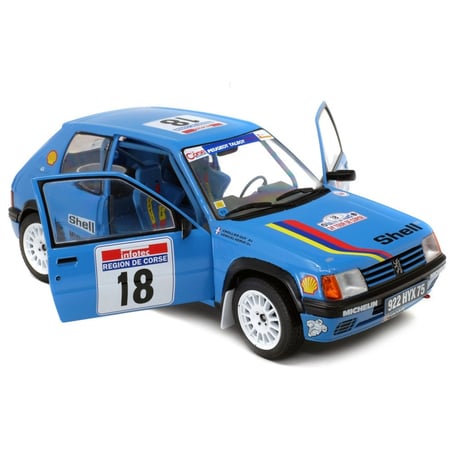 Solido 1/18 Peugeot 205 Rally Tour De Corse 1990 No.18, Chollier Guy/ Vericel Herve
