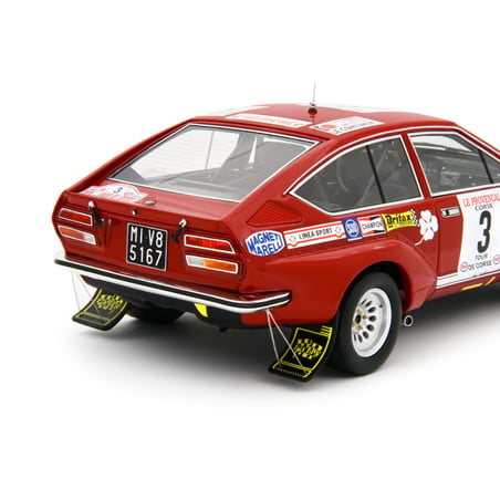 LaudoRacing 1/18 Alfa Romeo Alfetta Gr.2 Autodelta No.3 Rally Tour de Corse 1975 Andruet /Jouanny