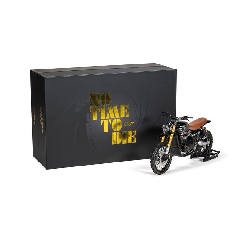 Corgi 1/12 Triumph Scrambler 1200XE, James Bond 007, No Time to Die, Off Road chase Norway, 2019