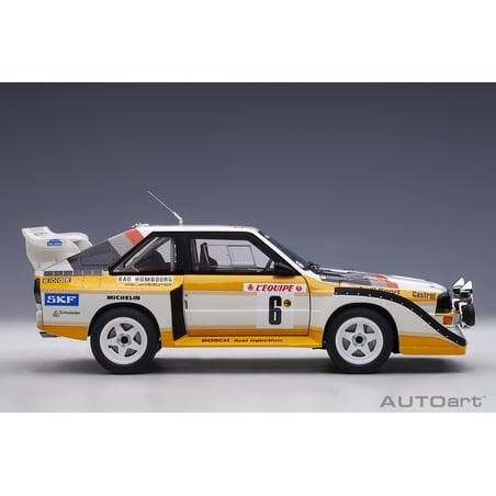 Autoart 1/18 Audi Quattro S1 No.6 Rally Monte Carlo 1986 H.Mikkola/A.Hertz