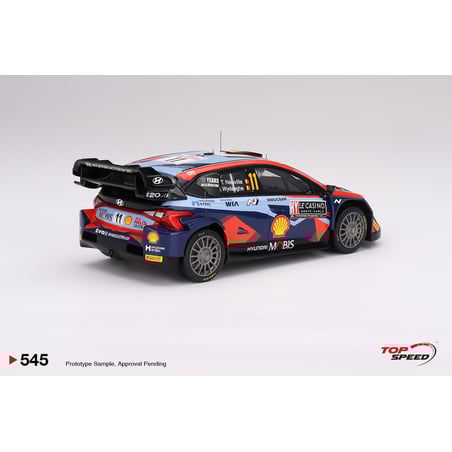 Top Speed 1/18 Hyundai i20 N Rally1 Hybrid No.11 2023 Rally Monte Carlo 3rd Place T.Neuville / M.Wydaeghe
