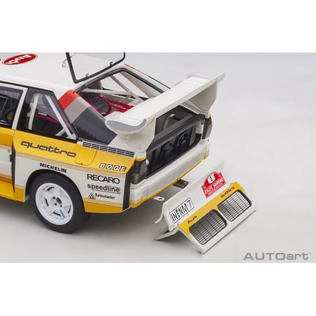 1/18 Audi Sport Quattro S1 Rally San Remo 1985 winner W. Röhrl/C. Geistdörfer No.5