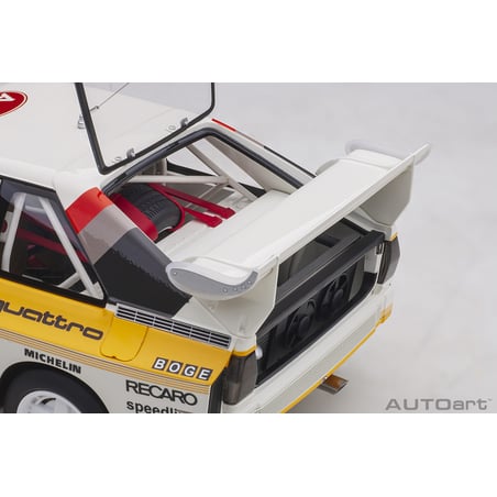 1/18 Audi Sport Quattro S1 Rally San Remo 1985 winner W. Röhrl/C. Geistdörfer No.5