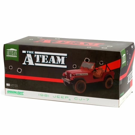Greenlight Collectibles 1/18 Jeep  CJ-7 Open "ANIMAL PRESERVE" 1995 The A-Team