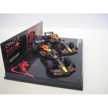 Minichamps 1/43 Oracle Red Bull Racing RB18  F1 Emilia Romagna GP 2022, Max Verstappen Winner / Sergio Perez 2nd Place