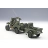 1/18 Jeep Willys, 1943 U.S. Army with Trailer and Accessories