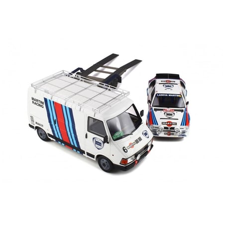 1:18 Set of Fiat 242 Van Series 2 Assistance Lancia Martini & Lancia Delta S4 Winner Rallye Monte-Carlo 1986 Gr.B No.7 Driver: